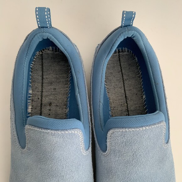Lands’ End Suede Slip-on Loafers Blue White 9D main image 13